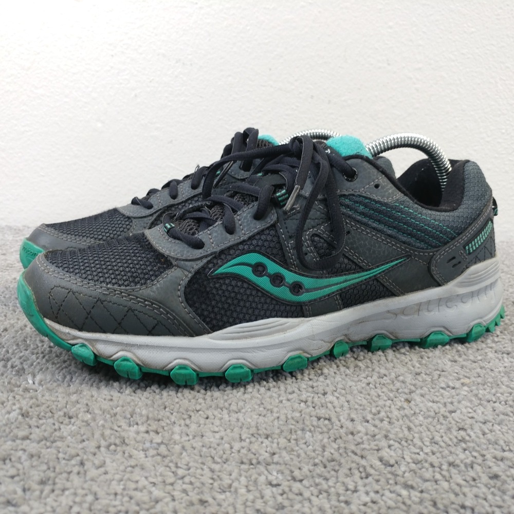 Saucony Grid Raptor TR 2 Womens Size 10 Running Shoes Gray Teal 15427-1 Low Top